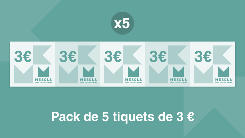 Pack de 5 tiquets de 3 €