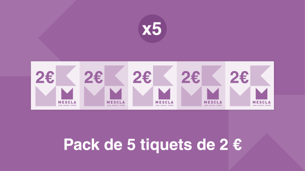 Pack de 5 tiquets de 2 €