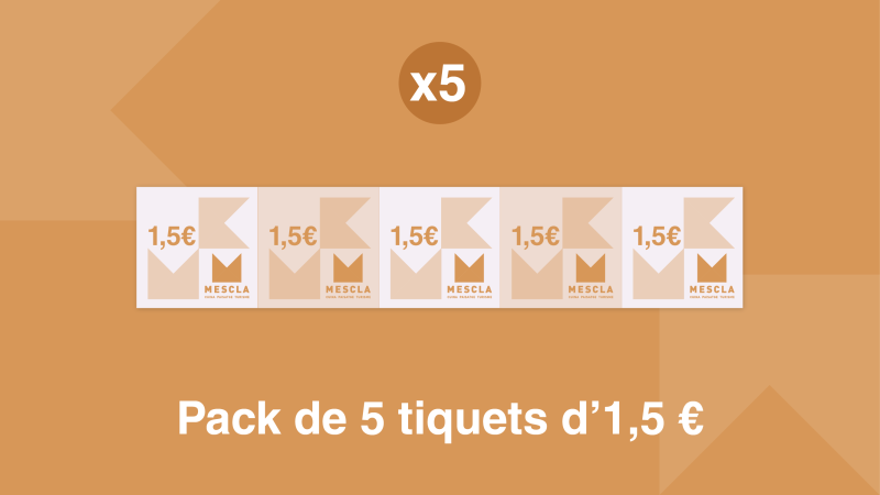 Pack de 5 tiquets d'1,5 €